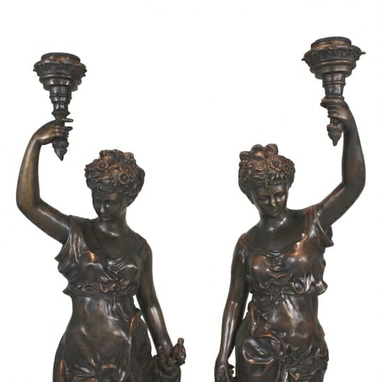 Standing Lady Holding Lamp  Model sculpture