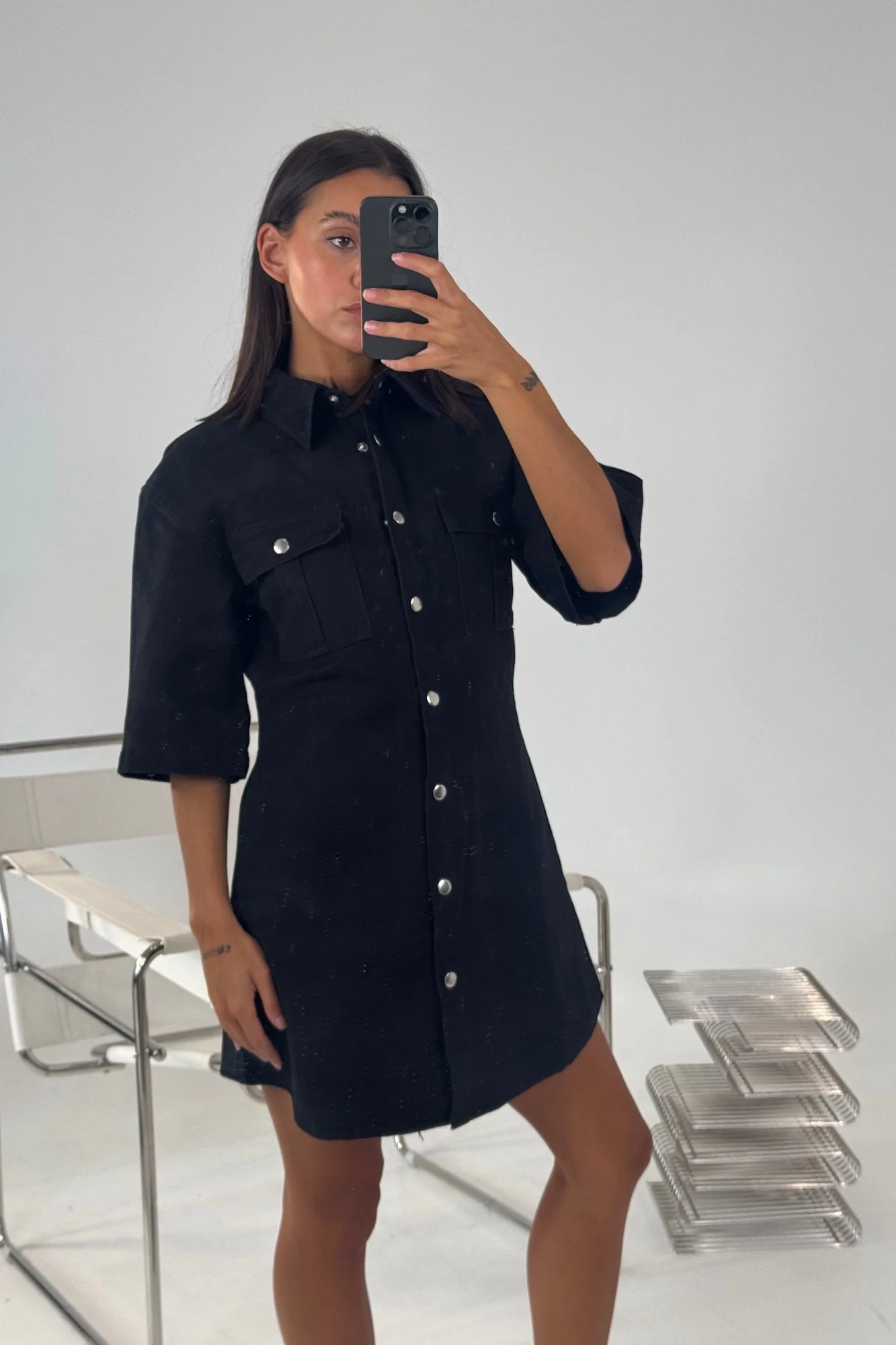 Denim Dress Black